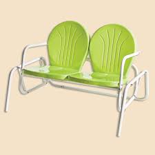 Vintage porch glider & steel chairs just like you remember! Retro Lawn Chairs 1950s Lawn Chairs