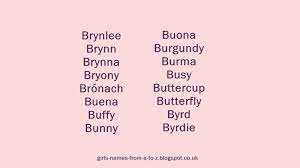 Find br names for girls at babynamewizard.com | baby name wizard Girls Names From A To Z Girls Names Starting With B