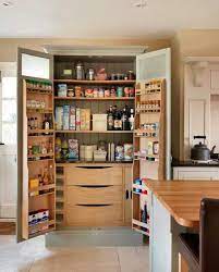 In addition to the double door design, the tall kitchen pantry features 3 adjustable shelves. Cozy Kitchen Kitchen Pantry Cabinet Idea Stand Alone Kitchen Pantry Tall Kitchen Pantry Cabinet Tall Kitchen Cabinets