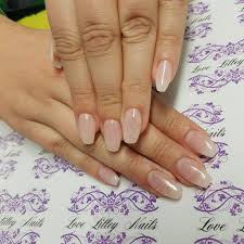 Light Pink Gelish Polygel Nail Extentions With Subtle Ring Finger Crystal Glitter By Magpie Beauty Polygel Polyg Minimal Nails Polygel Nails Gel Nail Designs