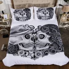 skull lover custom bedding set duvet cover ensembles de literie housse de couette lit de luxe