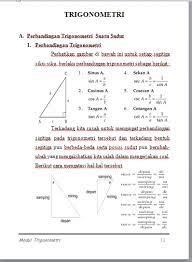 Karena materi yang mendahului merupakan prasyarat untuk mempelajari materi berikutnya. Modul Trigonometri Kelas X Smk Negeri Tembarak Cinta Matematika Bersama Awmath