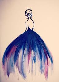 Dress In Paint En Painting Dress Dress Paint Painting Art Drawings Art Painting Watercolor Art