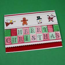 Cut a 3″×5″ rectangle of glossy red cardstock. Card Making Idea Ribbon Edge Christmas Card Tutorial Greeting Card Class 2 Span Class W3 Hide Medium W3 Hide Small Tutorials Span Aunt Annie S Crafts