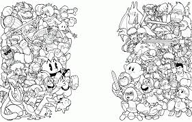 More video games coloring pages. Smash Brothers Coloring Page Bowser Page 1 Line 17qq Com