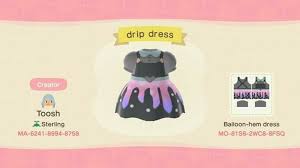 Drip Dress Animal Crossing Animal Crossing 3ds Qr Codes Animal Crossing