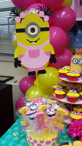 Girl Minion Birthday Party Ideas Photo 3 Of 7 Minion Birthday Girl Minion Birthday Party Girl Minion Birthday
