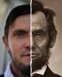 Abraham Lincoln, with Ralph Lincoln, an 11th generation Lincoln and third  cousin of the late president.