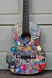 Pin By Fifie On Guitar Ideaa Painted Ukulele Guitar Art Guitar