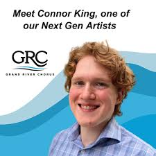Connor King (bass) [he/him] is from Niagara-on-the-Lake, Ontario. He is in  his fourth year of Wilfrid Laurier University's Bachelor of Music program,  studying voice. He is grateful for the many performance opportunities
