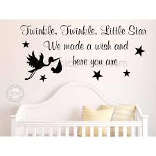 Maybe you would like to learn more about one of these? Twinkle Twinkle Little Star Nursery Wall Sticker Baby Boy Girl Bedroom Wall Decor Decal Quote Stork