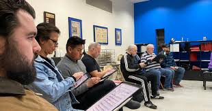 EGBDF and FACE. As choristers, you have to start with the basics. We share  the rehearsal room at the All Saints Episcopal church and last week, it  appeared that their choir started