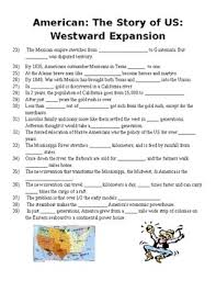 America The Story Of Us Westward Expansion Questions Tpt