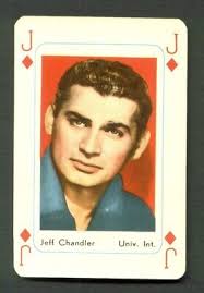 1959 Maple Leaf Gum Playing Card JEFF CHANDLER Actor BROKEN ARROW Brooklyn  NY
