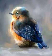 Blue Bird By Fievy Tuval Resimleri Sanatsal Resimler Hayvan