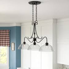 The backsplash is a celedon green ceramic tile. Laurel Foundry Modern Farmhouse Sheila 3 Light Kitchen Island Dome Pendant Reviews Wayfair