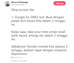 Includes health acts, regulations, circulars, campaigns and online services. Adakah Anda Mempunyai Kemurungan Tersembunyi Lakukan Ujian Saringan Dass Untuk Ketahui