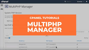 Cpanel Tutorials Multiphp Manager Youtube