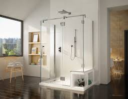 Corteros The New Shower Base With Seat By Fleurco Www Fleurco Com Design Showerdoor Bathroom Shower Base With Seat Shower Doors Shower Base