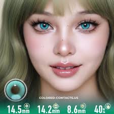 Grass Type Teal Green Colored Contacts