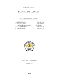 Cari produk mesin jilid lainnya di tokopedia. Doc Rencana Bisnis Fotocopy Canon Raditya Reza Academia Edu