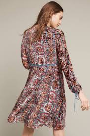 Modern & romantic wedding dresses, bridal gowns, bridesmaid dresses, formal dresses & accessories curated by bhldn, anthropologie's wedding brand. Abia Velvet Peasant Dress Shopperboard