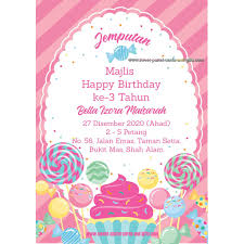 Or are you a travel smitten body yourself? Kad Birthday Custom Invitation Card Baby Kids Girl Termasuk Envelope Design Bcg09 Min Order 20pcs Shopee Malaysia