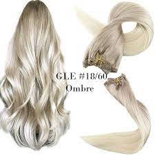 Clip In Hair Ombre 18 Ash Blonde 60 Platinum Blonde 130g 20 Layout Top Bottom 35 65 Ombre Hair Extensions Colored Hair Extensions Ombre Hair
