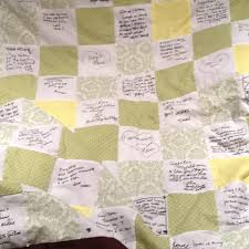 Quilting Squares At The Wedding To Be Signed By Guests Turned Into A Quilt After Wedding Guestbook Wedding Guest Book Quilt Book Quilt Wedding Guest Quilt