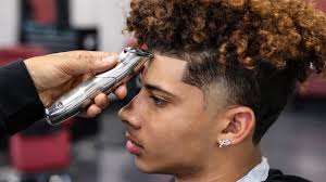 After washing hair, apply knot today tm generously and work through troubled areas with a wide tooth comb. Haircut Tutorial Burst Taper Curly Top Crispy Line Up Step By Step Youtube