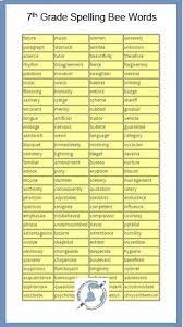A Spelling Bee List For Upper Grade Students Spelling Bee Words Spelling Bee Word List Grade Spelling