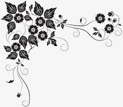 Flower border black and white graduation cap clipart house clipart. Black French Floral Border Png Clipart Art Art Pattern Black Black Clipart Border Free Png Download