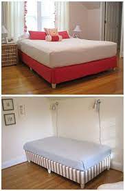 Love This Idea Staple Fabric To The Box Spring Then Add Furniture Legs Home Home Decor Furniture