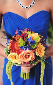 Leading with a specific hue means it's easier to identify which flower options you have, then you can narrow down the best stems. Royal Blue Wedding Weddings By Bakanas