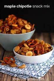 Maple Chipotle Snack Mix Snack Mix Snacks Starters Recipes