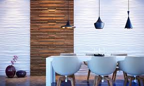 Still about creating modern dining room, you can apply geometric design as your dining room wall panel. 3d Designs In Bright Colors Modern Wall Panels Show Creative Trends In Decorating