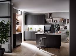 Cuisine Graphite Rose Poudree Cuisines Maison Ilot De Cuisine Gris Cuisine Amenagee