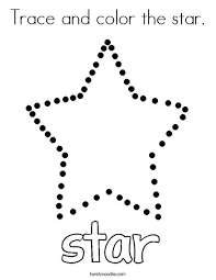 Download this adorable dog printable to delight your child. Trace And Color The Star Coloring Page Twisty Noodle Star Coloring Pages Preschool Worksheets Shapes Preschool