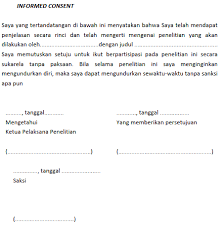Maybe you would like to learn more about one of these? Informed Consent Penelitian Aspek Kriteria Dan Contoh