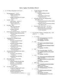 Sejarah nota tingkatan 4 bab 2. Nota Ringkas Pendidikan Moral