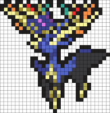 Xerneas Pokemon Sprite Perler Bead Pattern Bead Sprite Avec Images Pokemon Soleil Et Lune Pokemon Perle Coloriage Pixel