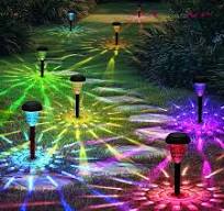 40pcs Solar Lawn Light, Solar Ground Plug Light, Stainless Steel Small Tube  Light, Outdoor Waterp... White Light 40pcs
