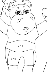 Your kids will increase their vocabulary by learning about different anima. Coloring Page A Hippo With A Jump Rope Free Online