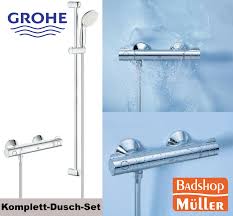 Thermostat duschpanel led duschset duschsystem handbrause regendusche armatur eu. Bad Kuche Grohe Eurocube Komplettset Fur Dusche Mit Unterputz Armatur Und Kopfbrause Armaturen