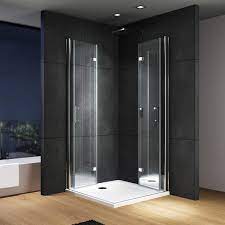 Home deluxe dusche duschkabine fertigdusche duschtempel badewanne wanne 2in1. Impts Duschkabine Eckeinstieg 90x90 Cm 180Âº Doppel Falttur Faltturkabine 6mm Nano Glas 195cm Ohne Duschwanne Amazon De Baumarkt