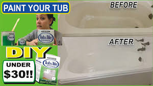 Using a kit, the homeowner paints his or her own bathtub or shower with rollers and brushes. Rustoleum Tub And Tile Refinishing Kit Diy Bathtub Resurfacing Restore How To Paint Your Tub Youtube