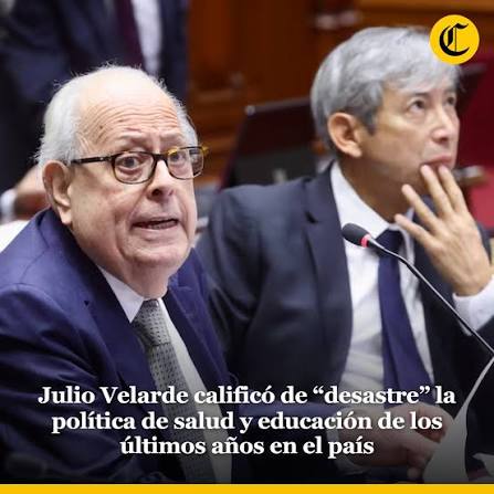 🔴🗣 “Realmente, me han criticado salud y educación. No tengo nada que ver  y, si me preguntan, han sido un desastre las políticas de salud y educación  en los últimos años”. Las