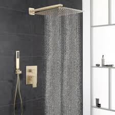 2.1 out of 5 stars with 15 ratings. 12 Brushed Gold Shower Faucet Set Rain Square Heads Mixer Hand Hled Shower Tap Ebay