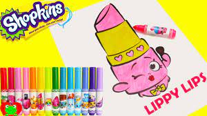 I'm coloring using prismacolor brush markers to color the adorably cute lippy lips! Shopkins Crayola Markers And Lippy Lips Coloring Page Toy Genie Youtube