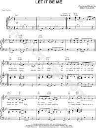 Let it be me digital sheet music. Indigo Girls Let It Be Me Sheet Music In Bb Major Download Print Sku Mn0065268